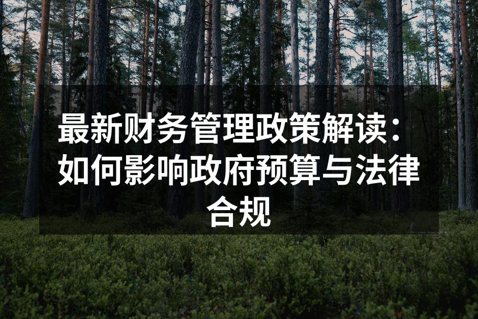 最新财务管理政策解读：如何影响政府预算与